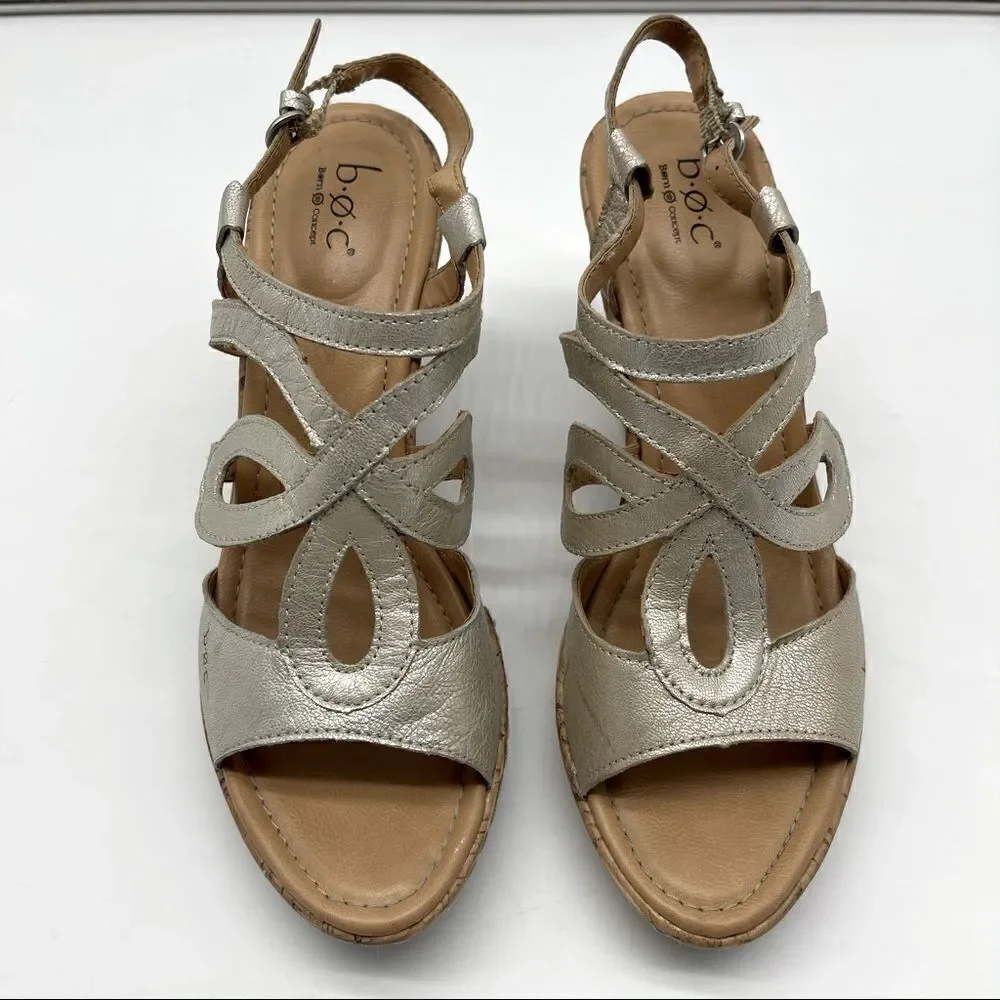 b.o.c. wedge sandals Sz 10M